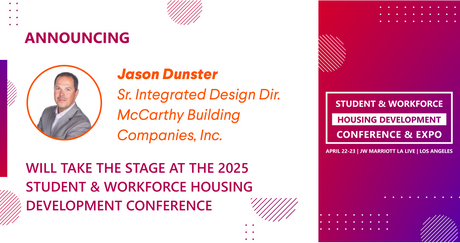 Jason Dunster, Sr. Integrated Design Dir. at McCarthy Building Companies, Inc., is scheduled to speak at the 2025 Conference