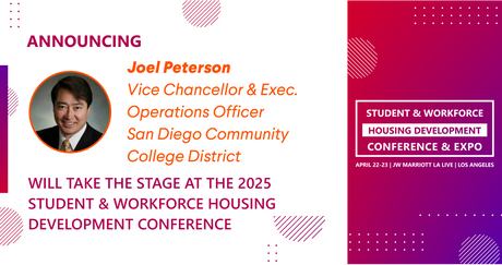 Joel Peterson, Vice Chancellor & Exec. Ops. Officer at San Diego Community College District, is scheduled to speak at the 2025 Conference