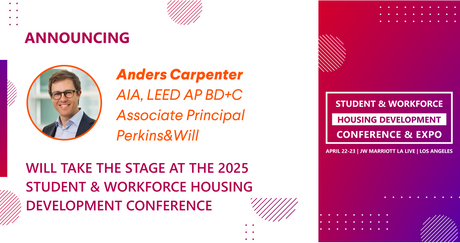 Anders Carpenter, Associate Principal at Perkins&Will, is scheduled to speak at the 2025 Conference