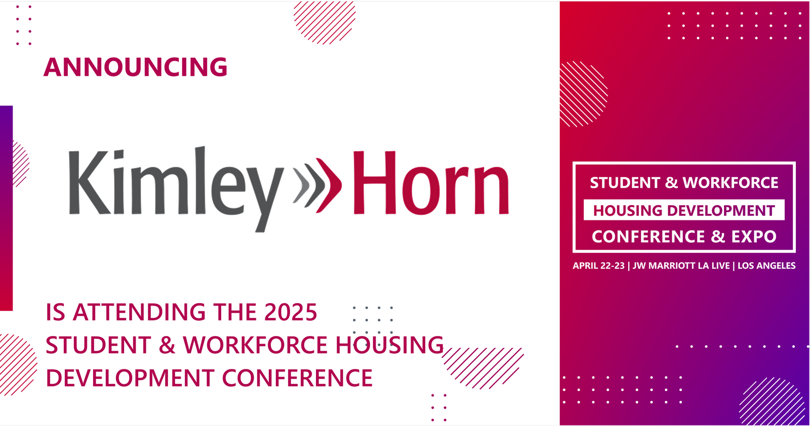Kimley-Horn and Associates, Inc. will be attending the 2025 Conference