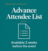 Advance Attendee List, available 2 weeks before the event